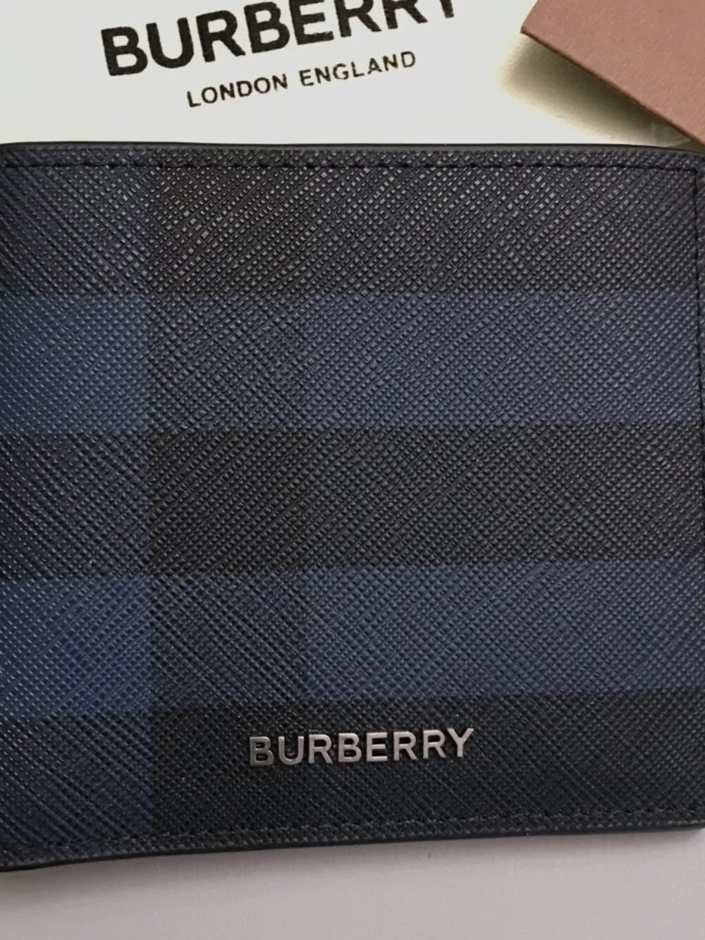 Burberry Check Coated Canvas Bifold Wallet